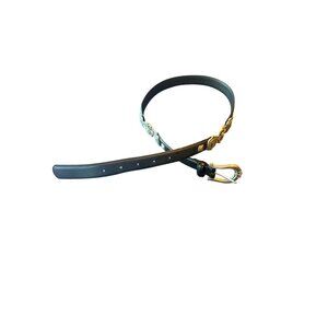 Fossil‎ Black Leather Western Belt With Decorative Silver Accents & Buckle